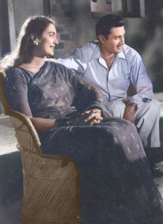 Nutan with Dev Anand